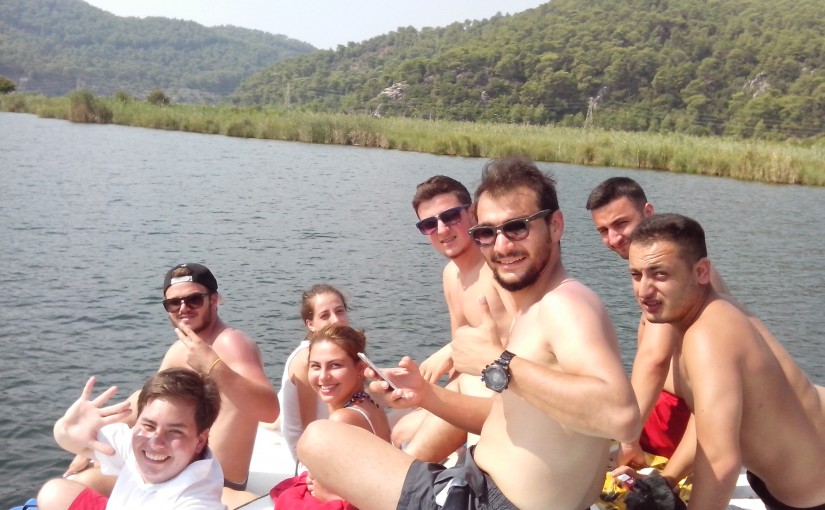 Boat trip on Dalyan lake to Iztuzu beach, past the rock tombs and on to the mud bath